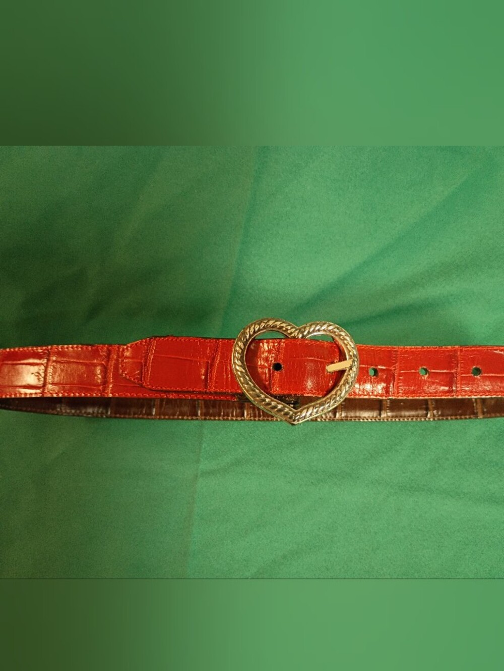❤️WOMENS BRIGHTON B40028 Reversible  Red Brown Croc Belt Sz Medium 30